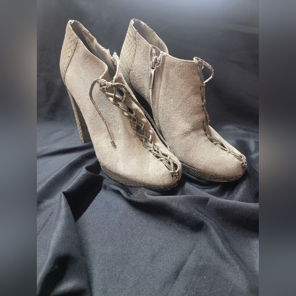 Christian Dior - Suede Heel Booties - Picture 2 of 6